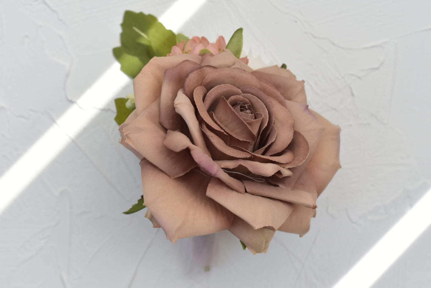 Cinnamon Latte| Boutonniere and Wrist Corsage