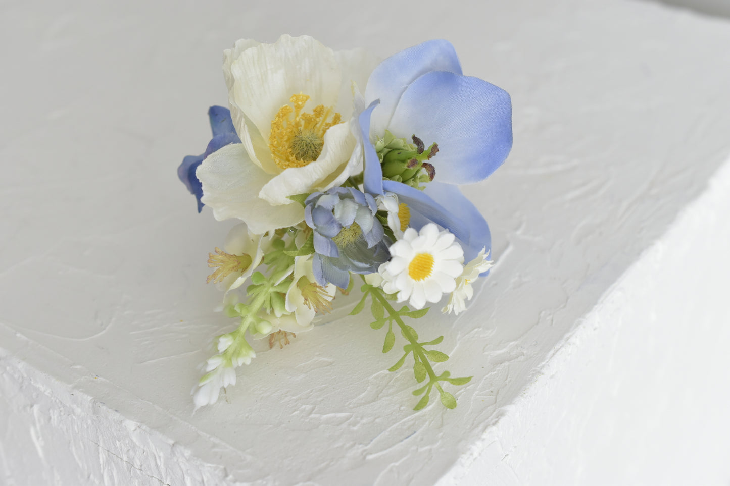 Frozen Pearl| Boutonniere and Wrist Corsage