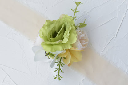 Enchanted Oasis| Boutonniere and Wrist Corsage