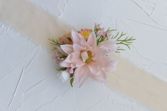 Afterglow| Boutonniere and Wrist Corsage