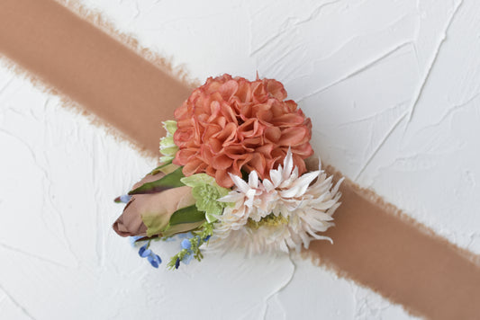 Vintage Glaze|Boutonniere and Wrist Corsage