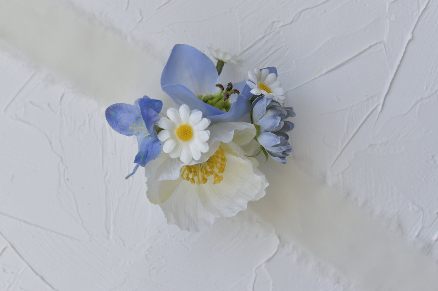 Frozen Pearl| Boutonniere and Wrist Corsage