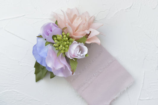 Lavender Twist| Pocket Boutonniere