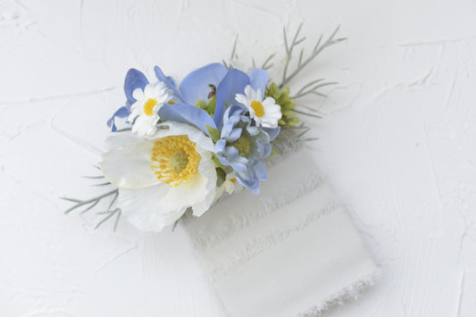 Frozen Pearl| Pocket Boutonniere