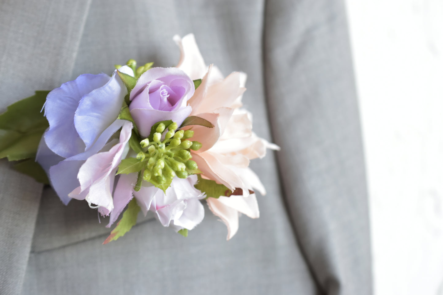 Lavender Twist| Pocket Boutonniere