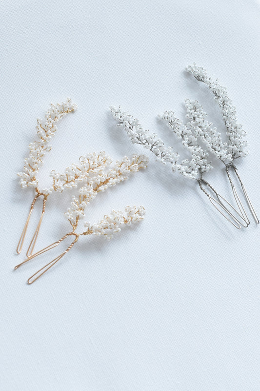 Snow Twig Hair Pins